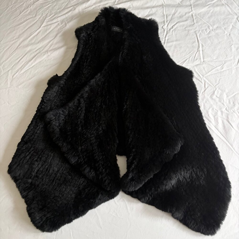 H Brand Audra Rabbit Fur Vest OS